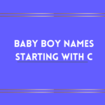 Baby Boy Names Starting with c