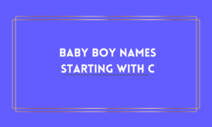 Baby Boy Names Starting with c